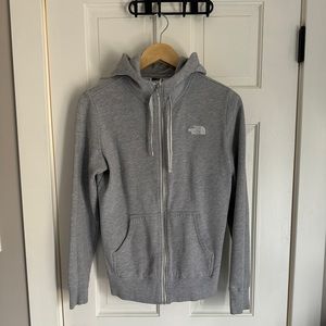 The North Face, gray, zip up hoodie, Size Small